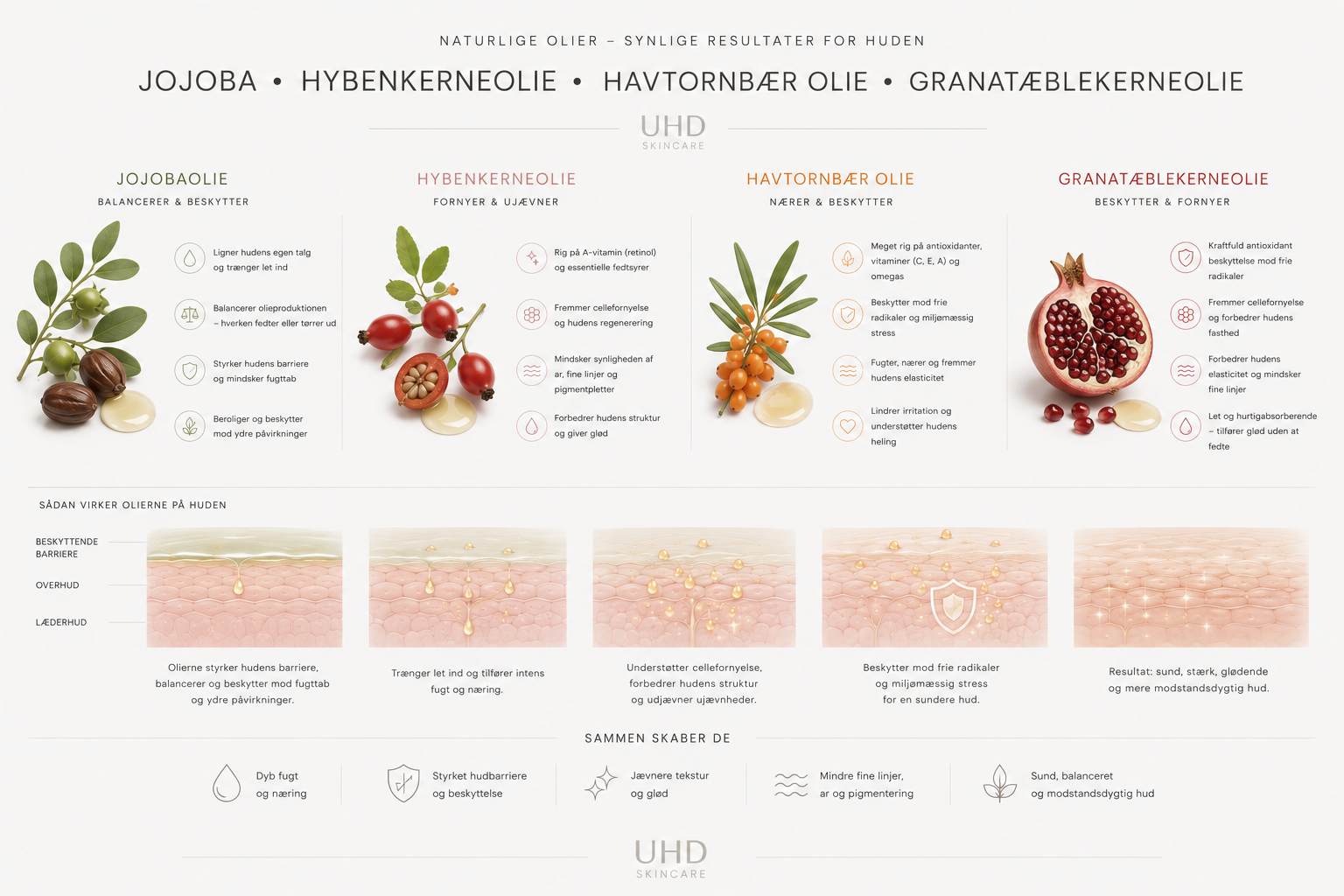 HUD•RO Renew -  Ansigtsolie  giver glød til træt hud (30 ml)