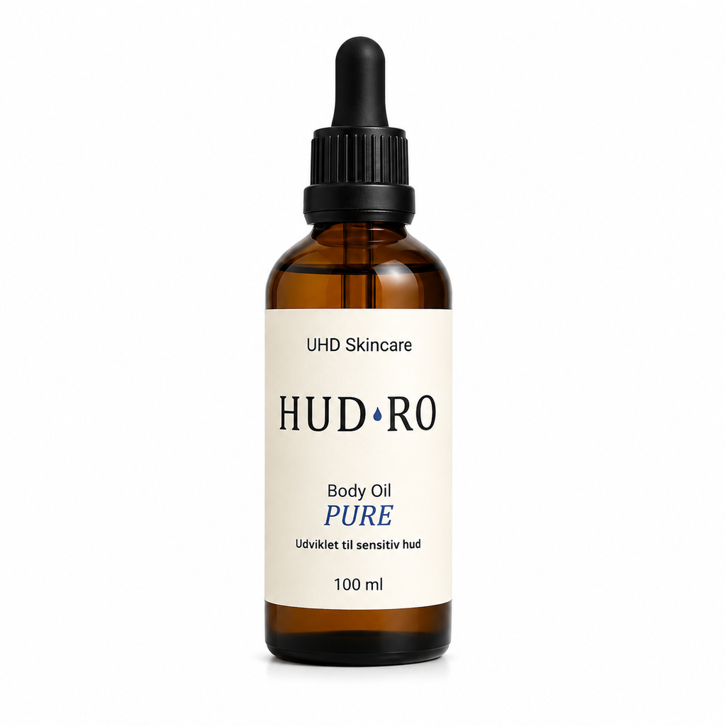 HUD·RO Pure – Parfumefri kropsolie til tør og sensitiv hud