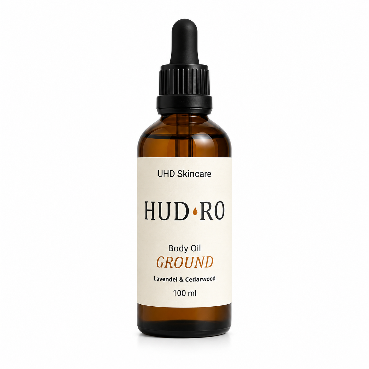 Kropsolie til tør og sensitiv hud | Lavendel & Cedertræ | HUD·RO Ground -