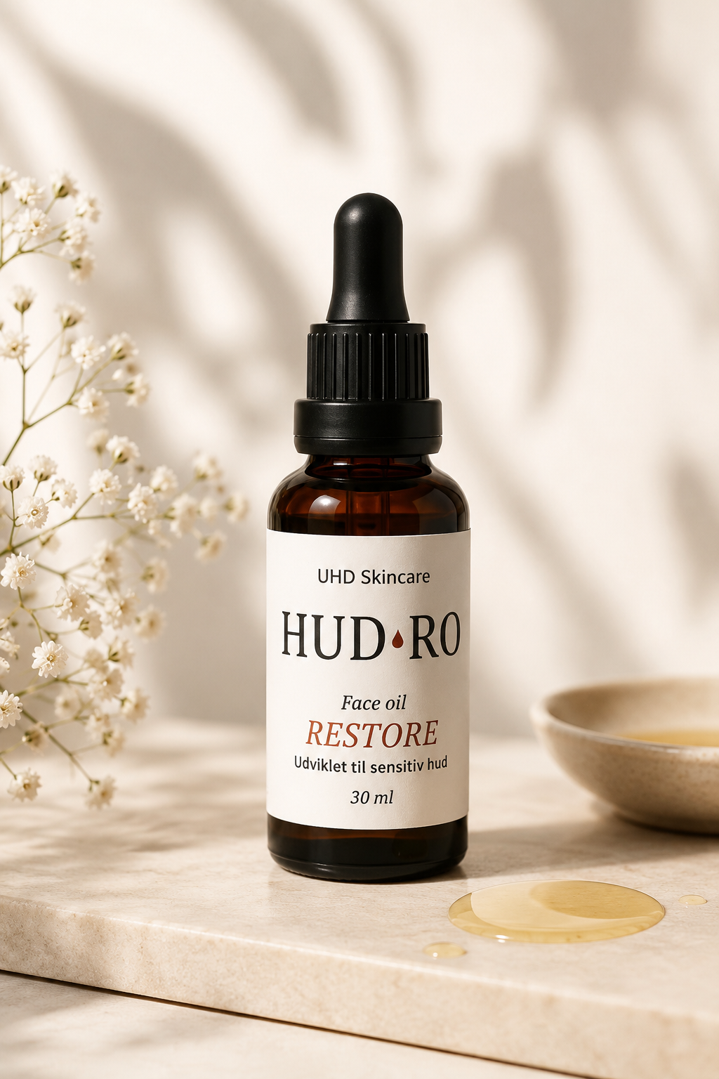 HUD·RO Restore – Ansigtsolie til tør og sensitiv hud