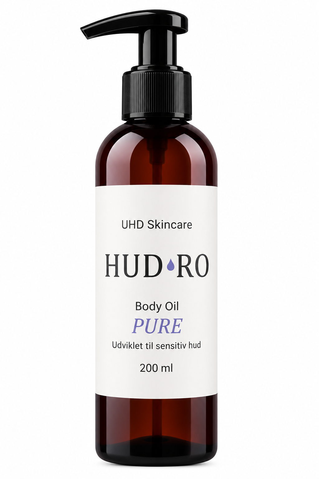 HUD·RO Pure – Parfumefri kropsolie til tør og sensitiv hud