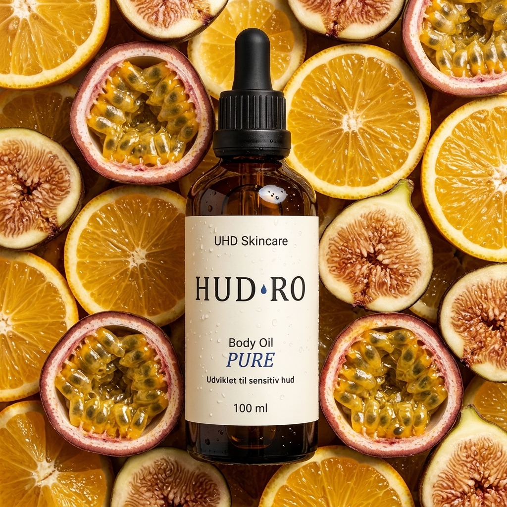 HUD·RO Pure – Parfumefri kropsolie til tør og sensitiv hud