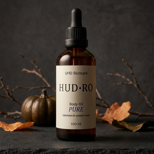 HUD·RO Pure – Parfumefri kropsolie til tør og sensitiv hud