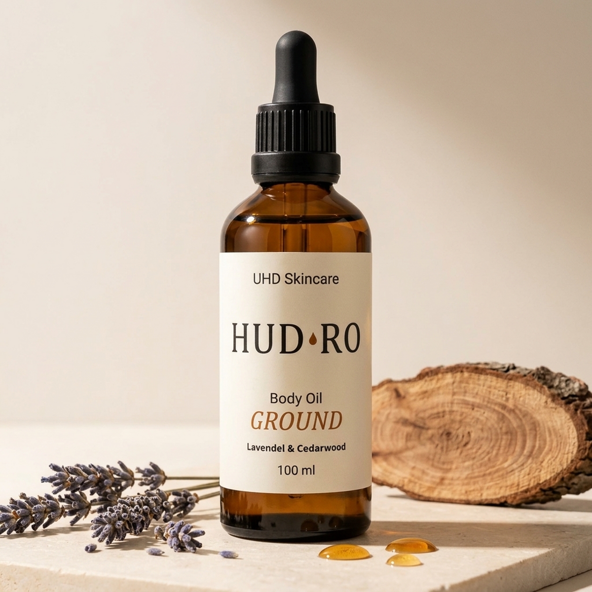 HUD·RO Ground – Kropsolie til tør og stram hud