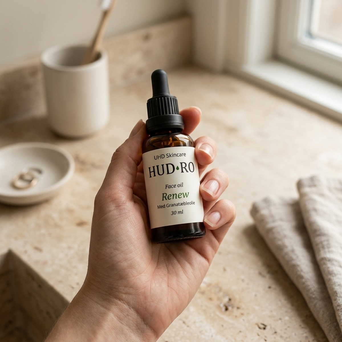 HUD·RO Renew – Ansigtsolie til moden, tør og glansløs hud
